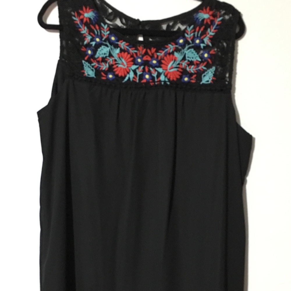 Black dress with embellished top
